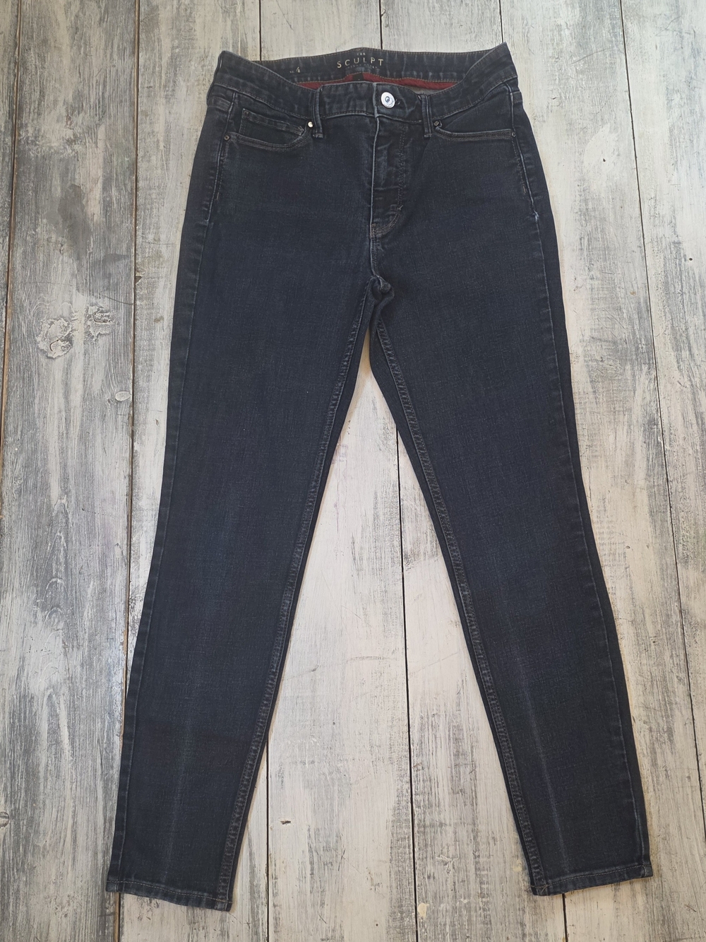 White House Black Market The Sculpt Women's Dark Blue Skinny Ankle Jeans sz 4
